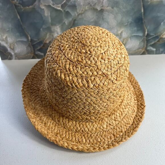 Nine & Company Rattan Raffia Straw Beach Sun Hat - Picture 3 of 9